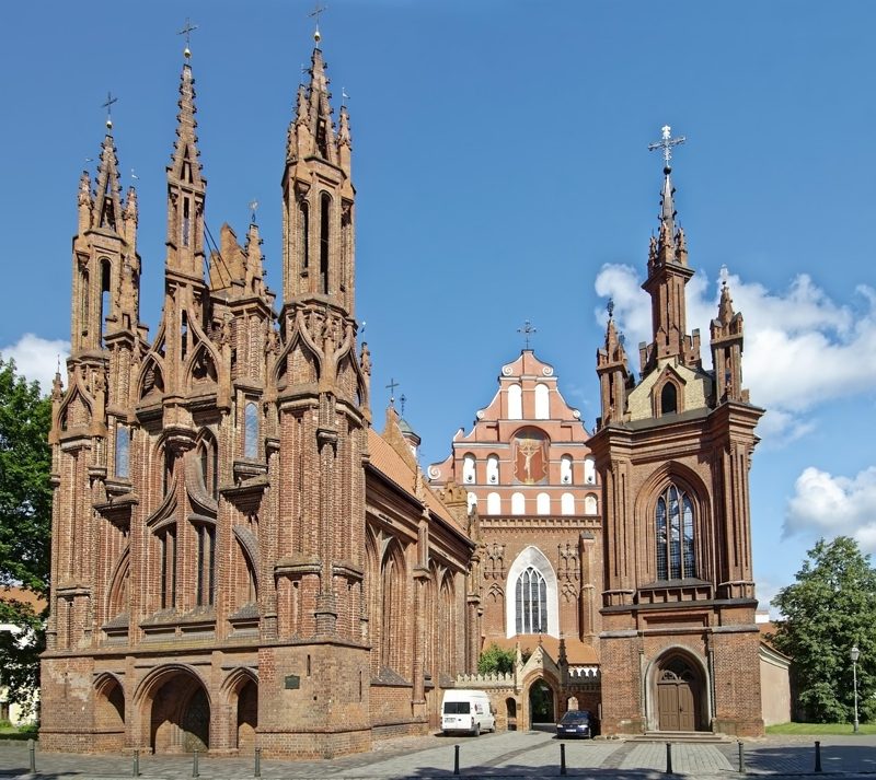 Illustration: Saint Anne's Church in Vilnius, Lithuania