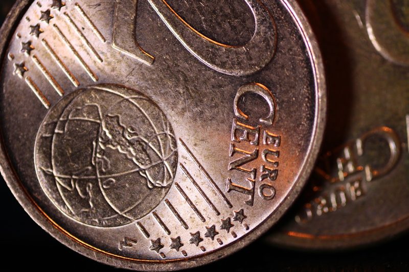 Illustration: A close up of a two euro cent coin